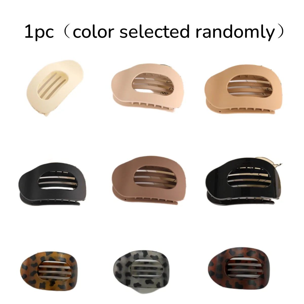2 flache elliptische Haarspangen, Entenschnabel-Clips mit starkem Griff, einfaches Haar-Accessoire für Hochsteckfrisuren auf der Rückseite des – Detail 1