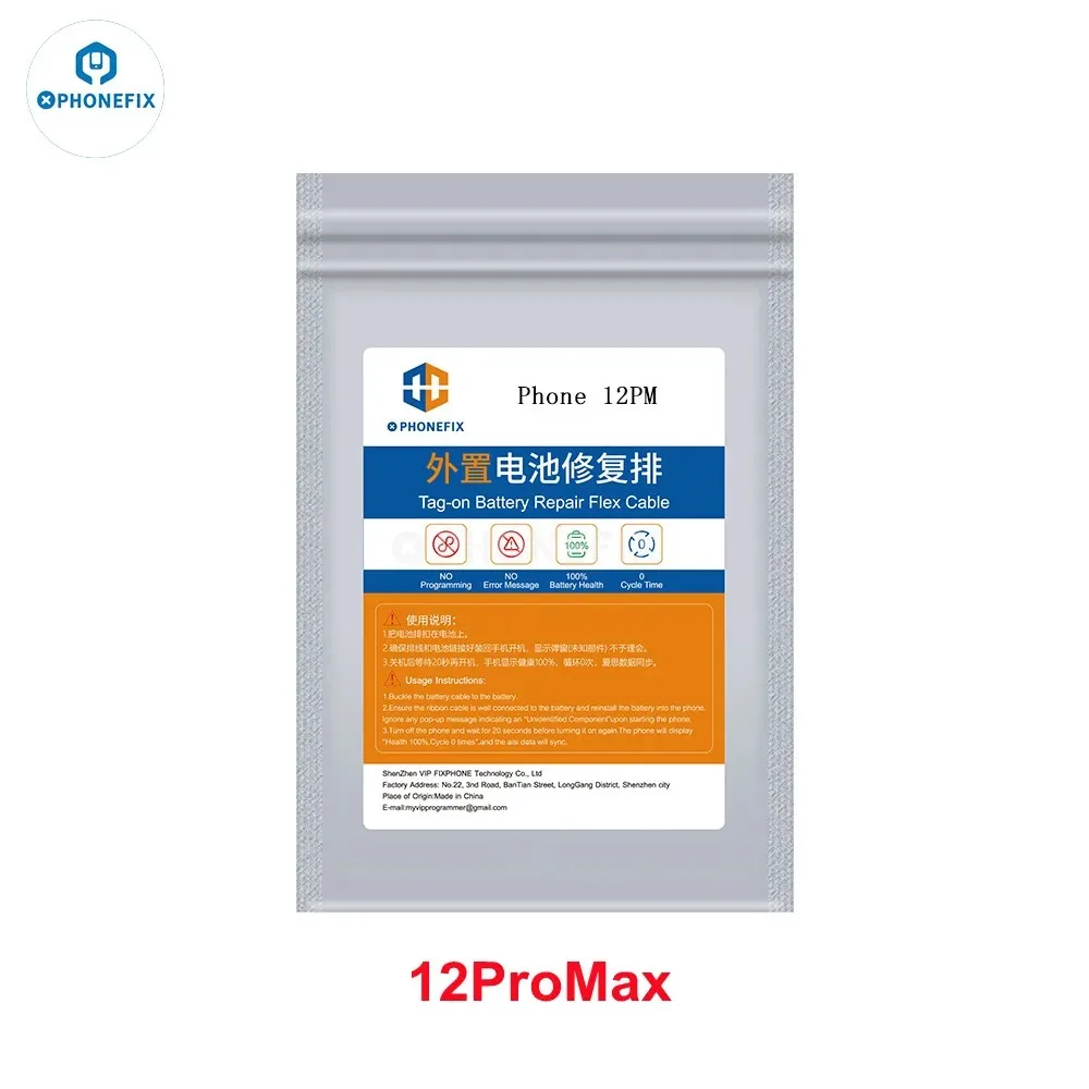 PHONEFIX Battery Repair Cable Replacement Tools For iPhone 11-14 Pro Max Battery Health Data Calibration Without Programming