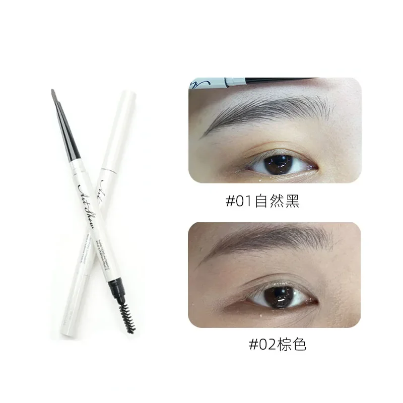 جديد الفن تظهر قلم الحواجب المهنية ماكياج العين الفنان مقاوم للماء قلم الحواجب البرية خط تصميم الجذر وفرع #2