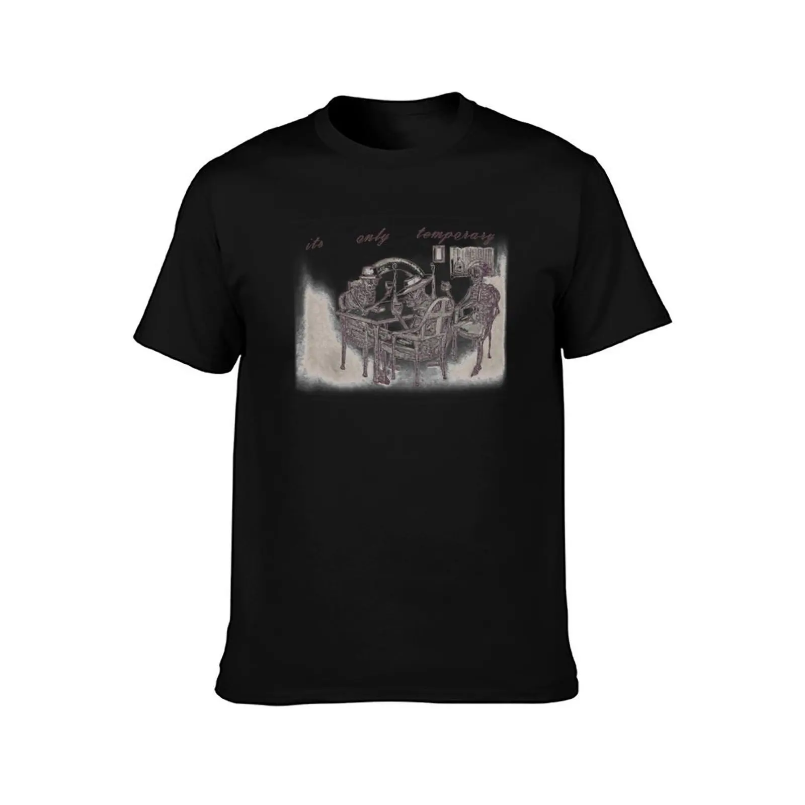 Its Only Temporary T-Shirt Basic Solid Color Casual Tee Shirt T-Shirt