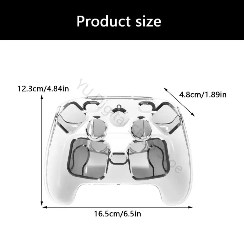 96BA Gamecontroller-Schutzhülle für Steam Controller 2, durchsichtige Polycarbonat-Vollhülle mit geformten Kontrollöffnungen – Detail 6