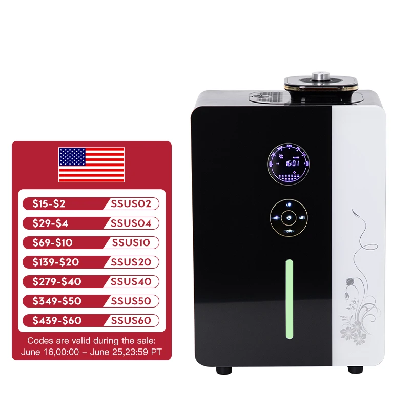 3000m³ Air Purifier Electric Perfume Machine Aroma Diffuser WIFI HVAC 800ML Capacity Metal Body Commercial Home Use Aromatizador