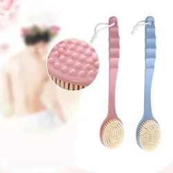 Long Handle Back Bath Brush Soft Body Scrub Skin Massager Shower Scrubber Body Cleaning Brush Exfoliation Bathroom Accessories