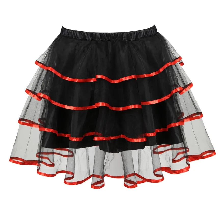 

Tutu Fluffy Skirt for Adult Women Striped Mesh Multilayer Pettiskirt Dance Skirts チュチュスカート spódnica Tutu юбка балетной пачк