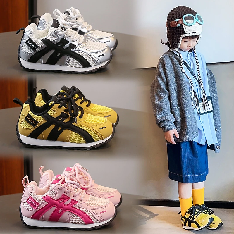 

Легкая детская спортивная обувь с дышащей сеткой, весна-лето, новый стиль, детская обувь