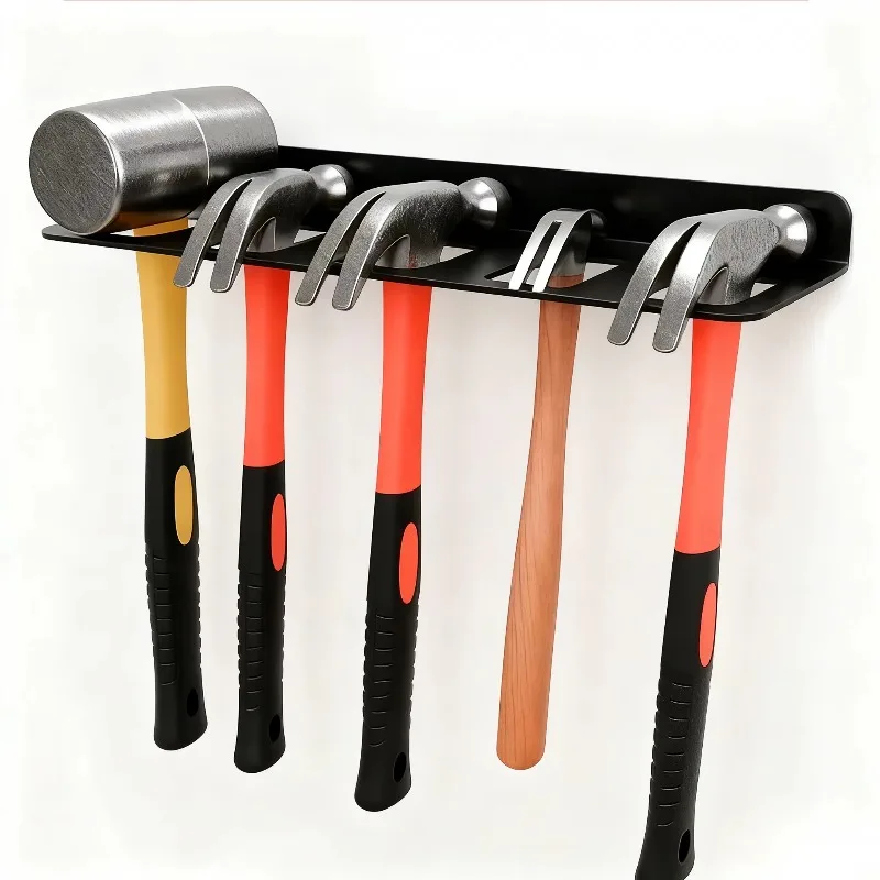 Wandmontierte Hammerhalterung Platzsparender Wandwerkzeug-Organizer Aufbewahrungsregal Stahl-Scherenhalter für Werkstatt, Schuppen, Garage, Zuhause – Detail 3