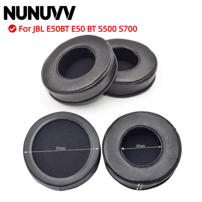 

NUNUVV 1 Pair Replacement Foam Ear Pads Pillow Cushion Cover For JBL E50BT E50 BT S500 S700 Headphone Headset