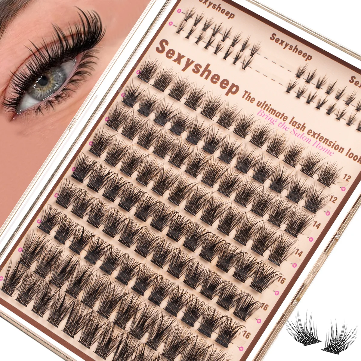 Manga Wimpernbüschel mit Spitzen, Wispy Wimpernverlängerungen, Anime Fairy Wimpernbüschel, wiederverwendbare Faux Mink Wimpern – Detail 7