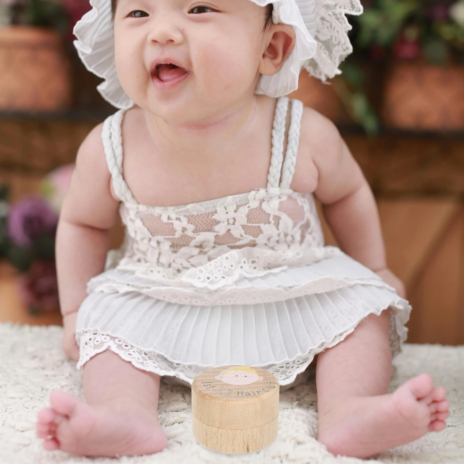 Baby First Hair Keepsake Box Wooden Memory Case For Newborn Boy Girl Haircut Storage Kids Hair Keepsake Container Gift For Baby