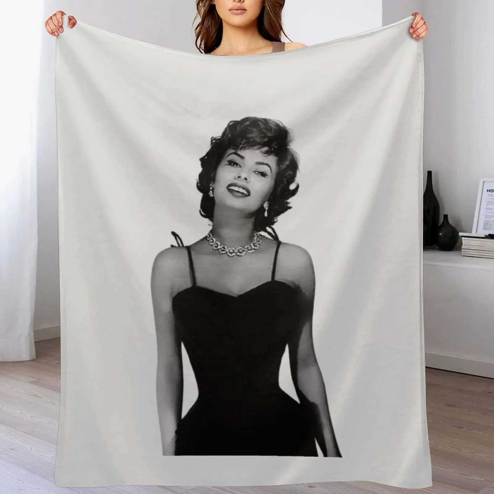 

Sophia Loren, 1950s. Throw Blanket for sofa Designers Bed Fashionable Large Blankets