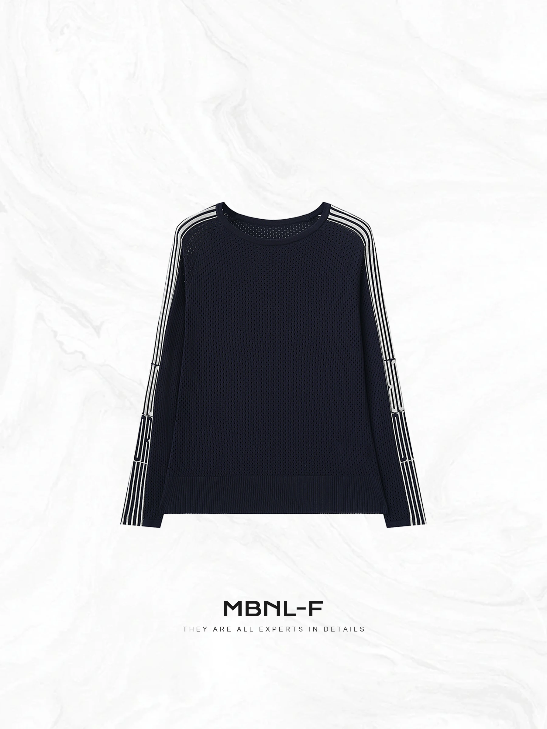 

MBNLF Long Sve round Ne Striped Color Blo T-irt Women's Loose Fit Summer Faion Casual Top XMXSY323