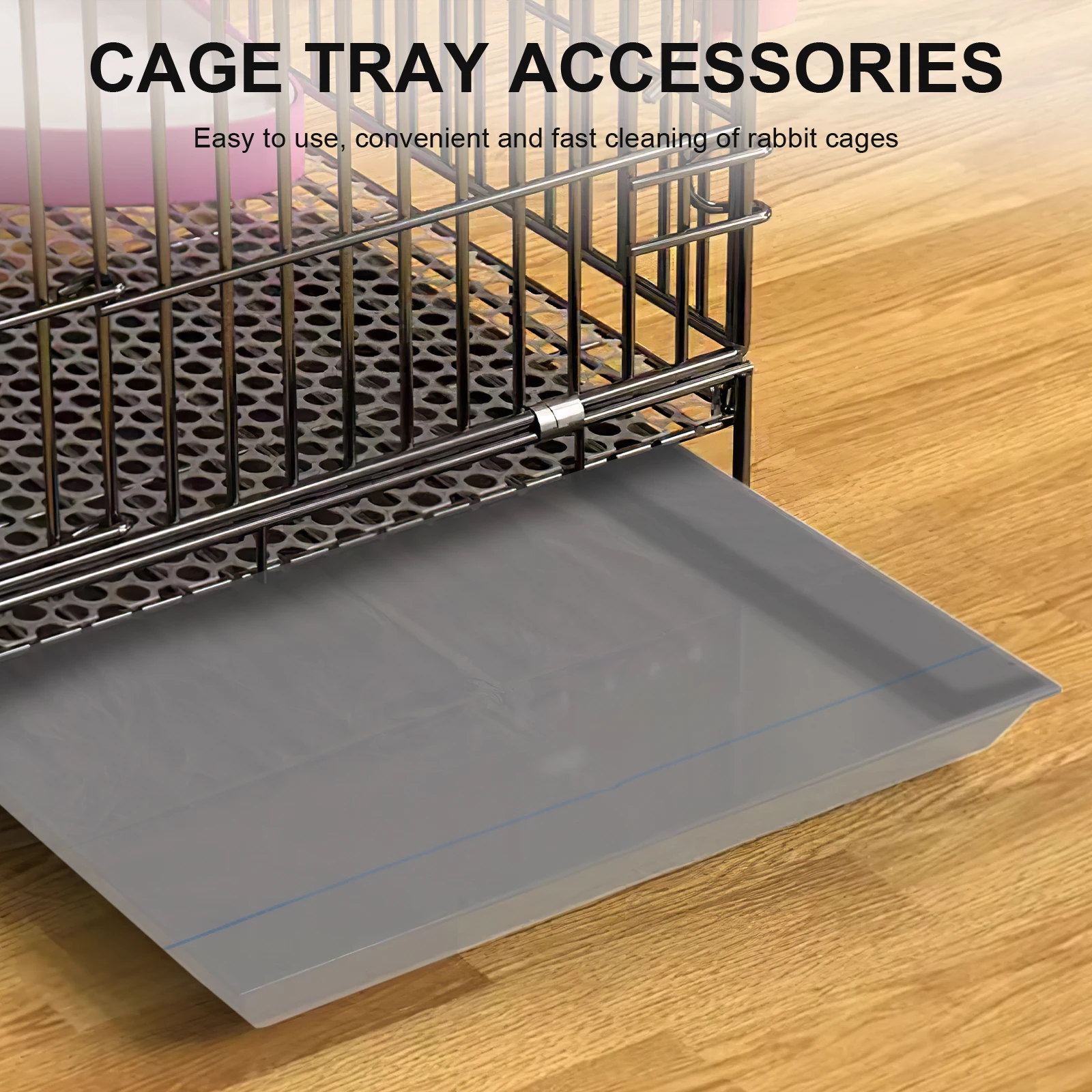 

50pcs Rabbit Tray Film Disposable Waste Holder Liner Pet Urine Cage Film Reusable Bunny Cage Liner Small Animal Bedding