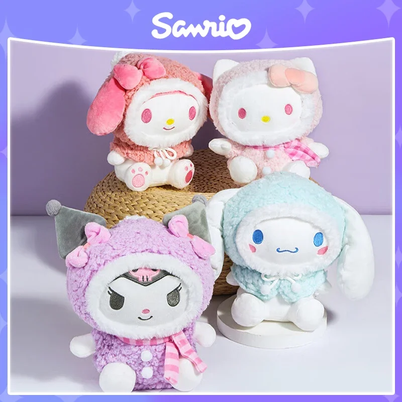 

Sanrio Hello Kitty Plush Dolls Kuromi My Melody Cinnamoroll Kawaii Cartoon Cute Stuffed Toys Plushier Soft Pillow Birthday Gift