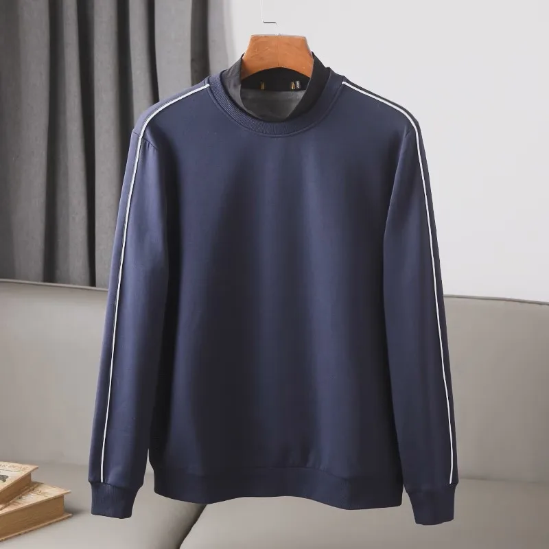 

Утепленная флисовая толстовка с капюшоном для мужчин, модная осенне-зимняя модель с высоким воротником, пуловер в уличном стиле, повседневный молодежный топ