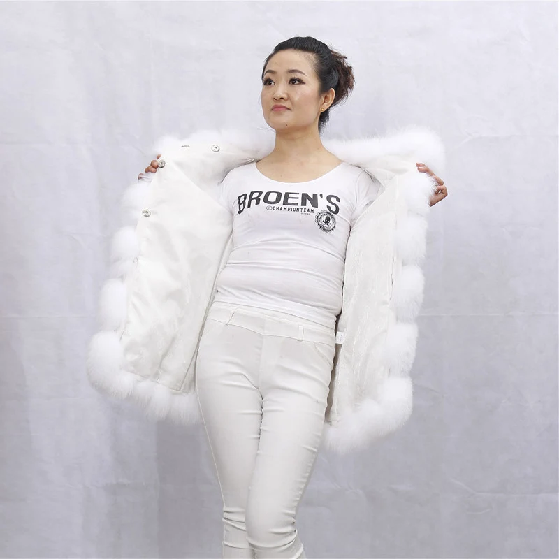 Women Real Fur WaistCoat Natural Fluffy Fox Fur Outerwear Streetwear Warm Fox  Fur Vest