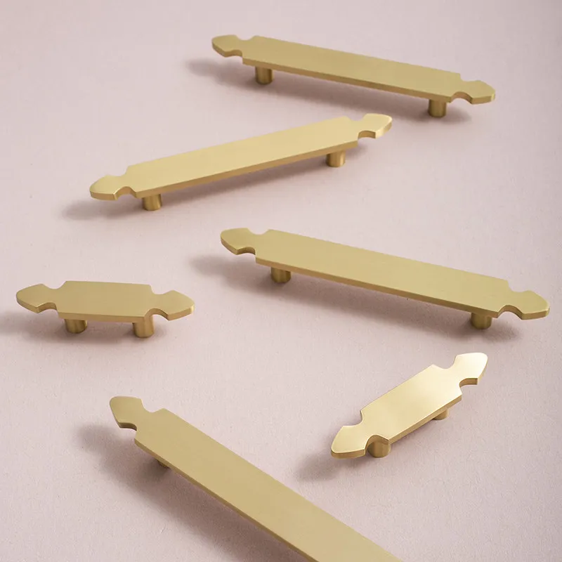 Creative Handles Simple Solid Brass Cabinet Handle Cupboard Door Knobs for Hardware Furniture Gold Light Luxury Wardrobe Pulls