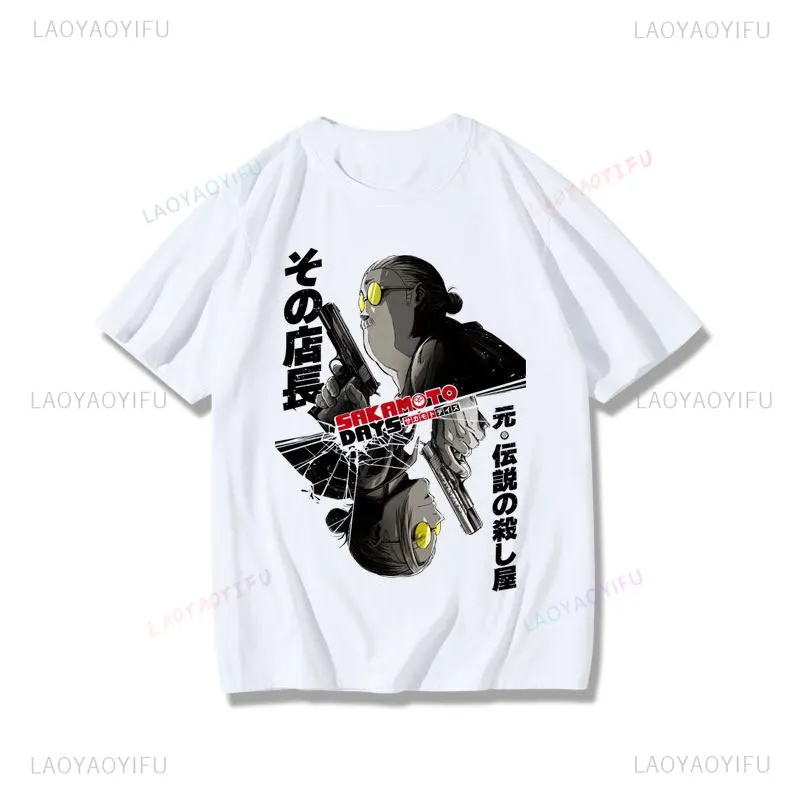 

Футболки «Дни Сакамото», повседневная футболка с круглым вырезом, футболка с героями мультфильмов, новинка 2024, футболка с рисунком, униформа, топ с принтом, одежда Y2k