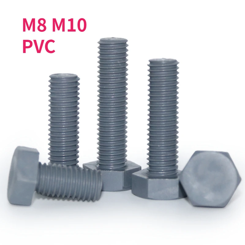 

2/5/10/20pcs M8 M10 Pvc External Hex Screw Plastic Outer Hexagon Bolt