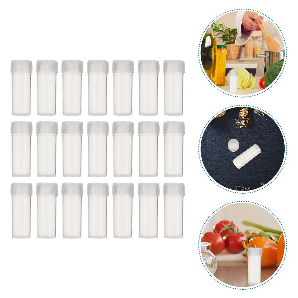 120pcs Plastic Sample Bottles 5Ml Clear Small Vials Leak Proof For Pills Powder Granules Storage Dispensing Container