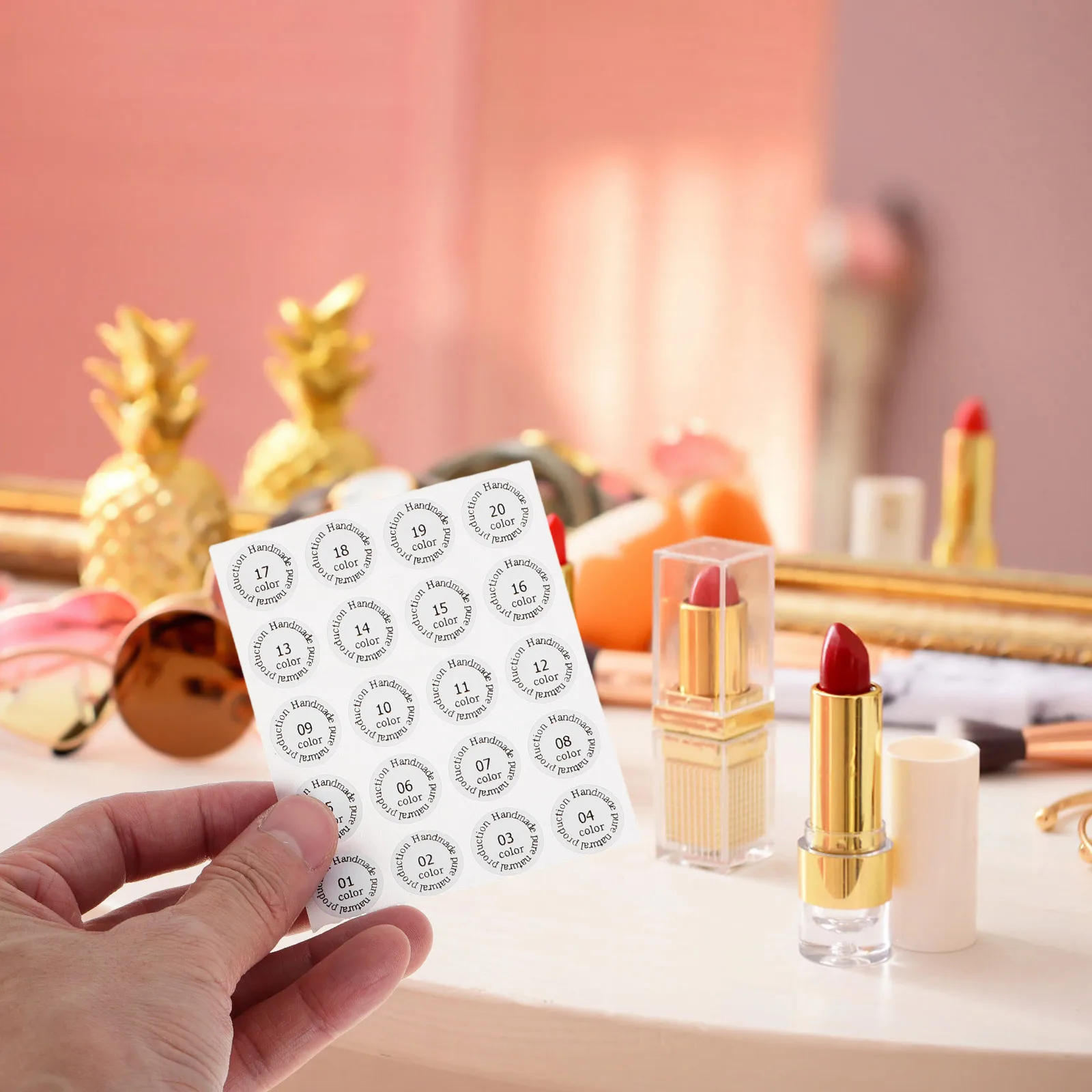 

10Pcs Lipstick Number Stickers 1-20 Adhesive Mini Labels for Color Coding Organizing Makeup Lipstick Tubes Color Sorter Stickers