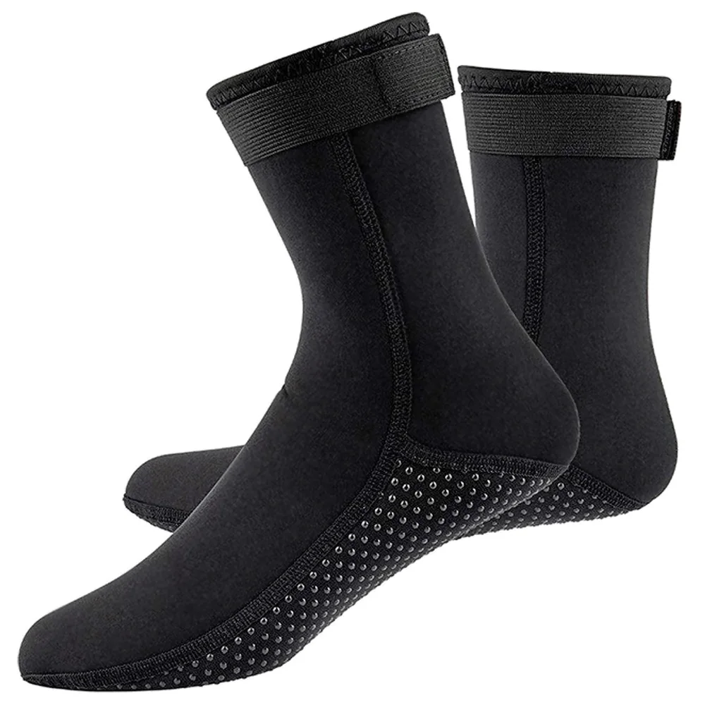 Meias de mergulho em neoprene antiderrapante para adultos, sapatos de elasticidade, patchwork quente, botas de surf, natação, mergulho, 3mm