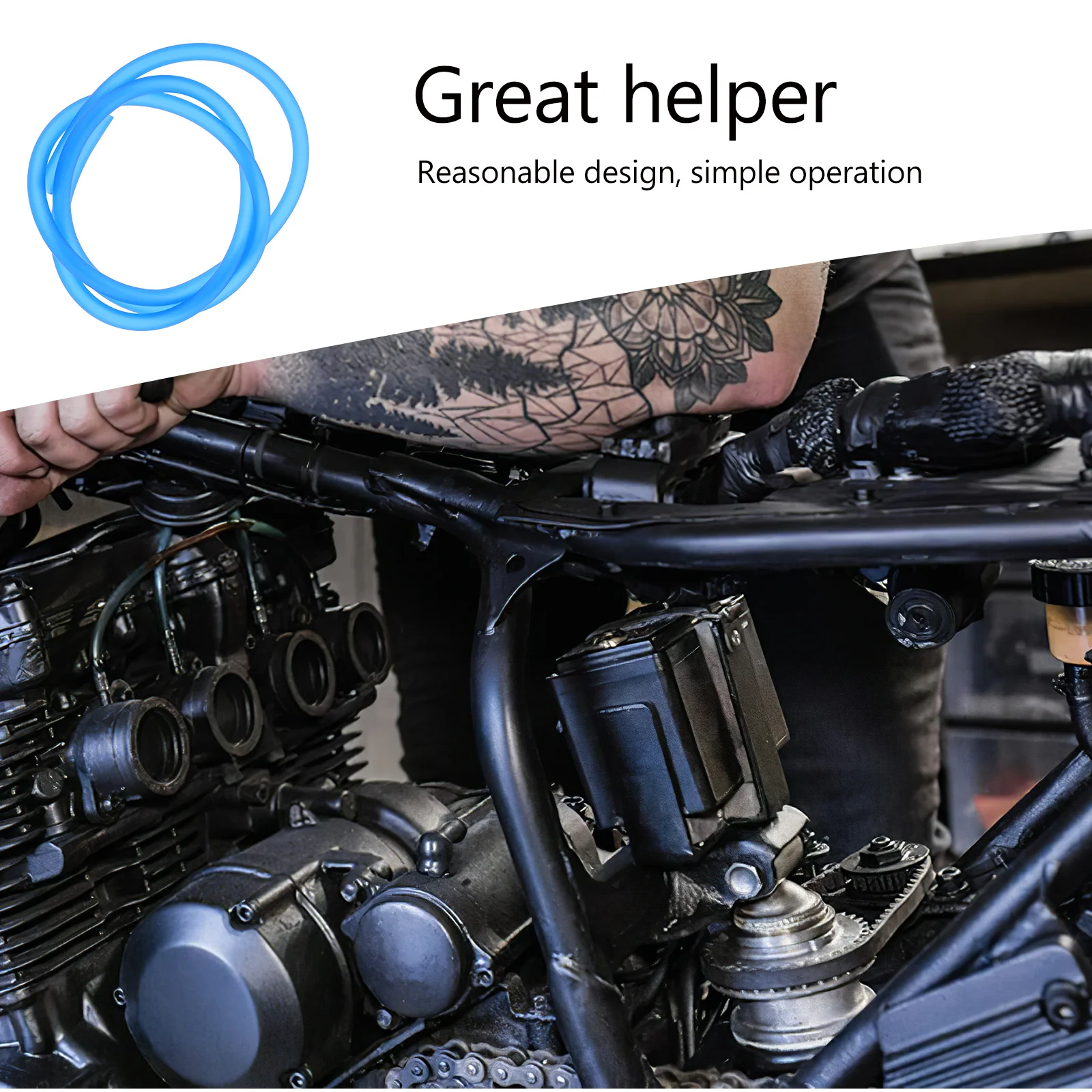 

Motorcycle Fuel Hose Rubber Fuel Line Replacement Durable Flexible Oil Line for Easy Installation Motorcycle Part