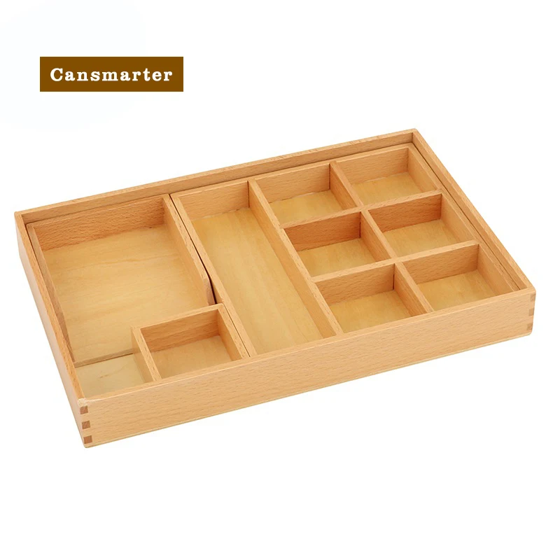 Montessori Baby Toys Wooden Material Glue and Paste Box Teaching Storage Box Home Classroom Learning Education Toys for Children