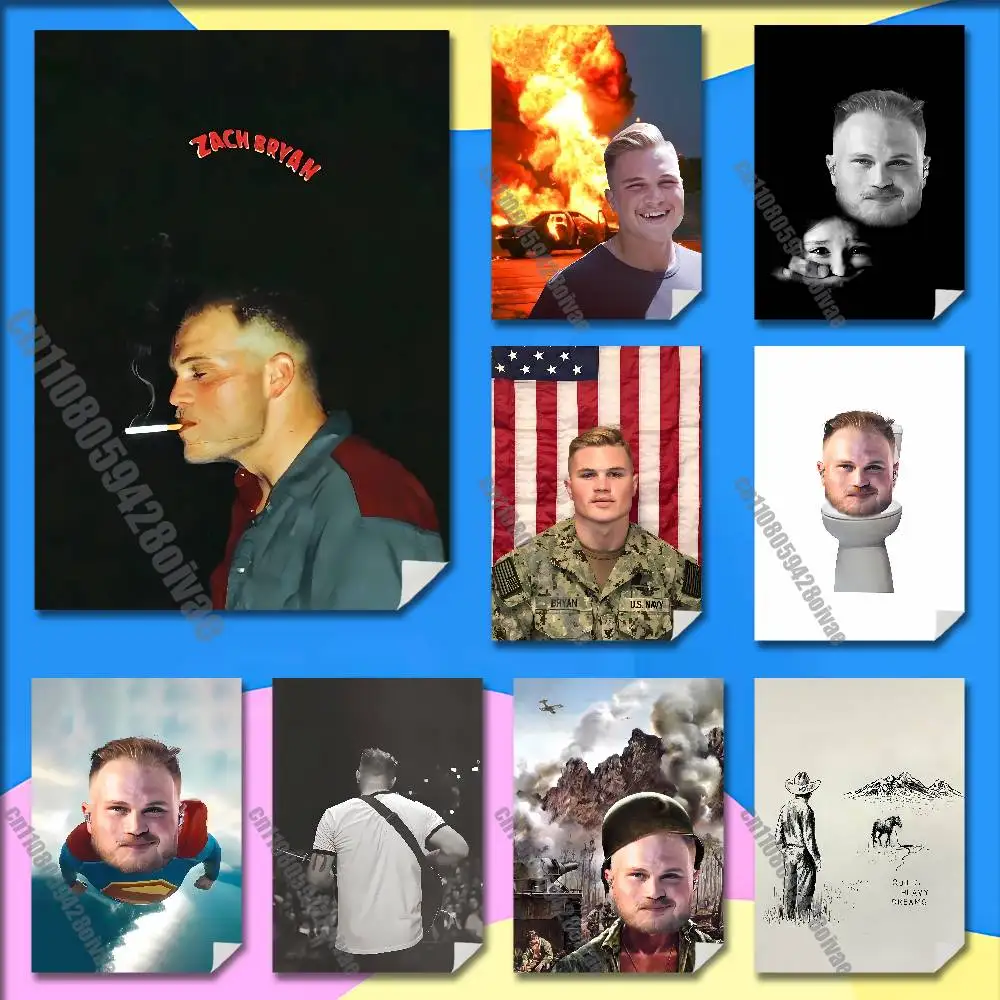 

Z-Zach B-Bryan American Heartbreak Poster Wall Murals For Offices 50x70cm Self-adhesive Decoration Sticker Playbill Cover