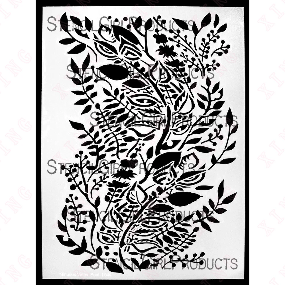 

Sinuous Vines Stencil New Diy Layering Stencils Painting Scrapbook Coloring Embossing Album Decorative Template Craft Card Molds