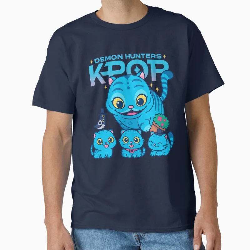 

K-pop Demon Hunters Tiger Kpop Huntrix Jinu Manga cute cartoon Anime T-shirt for Musical Fan large size Tops S-6XL gift clothing