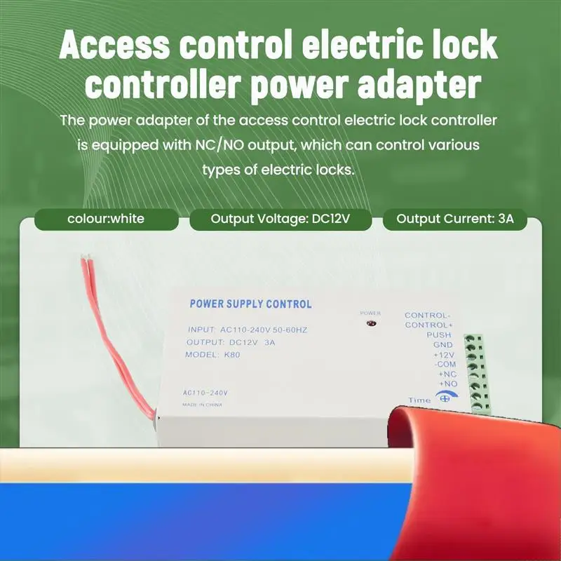 

K80 Door Access System Electric Power Supply Control DC 12V 3A Miniature Power/Electric Lock Power/Access Control System-X62A