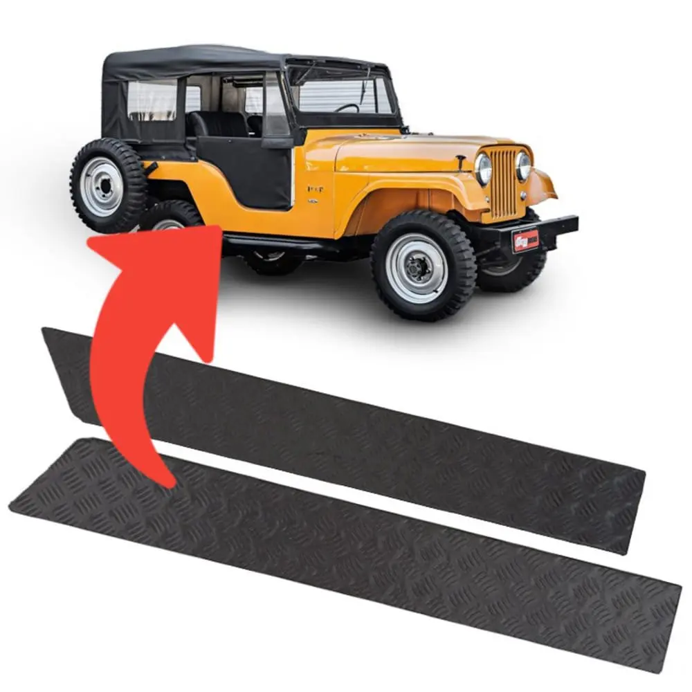 Pair Sole Body Jeep Cj5 1982 1957 Aluminum Black