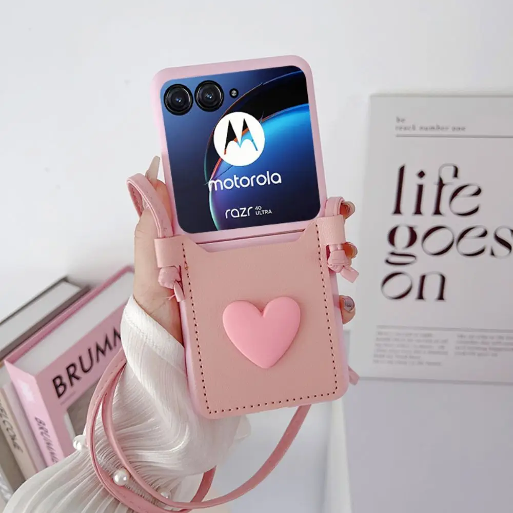 For Motorola Razr 40 Ultra Moto Razr 60 50 Ultra 2023 Plus 2024 New Case Card Pack Bracelet Ultra-thin Folding Shockproof Cover
