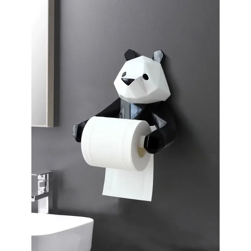 Giant panda cartoon toilet tissue holder bathroom toilet paper holder wall hanging