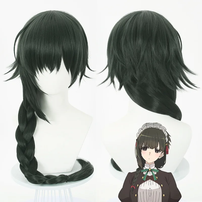 

Synthetic Long Braided Wig Anime Cosplay Maid Inspired Costume Hairpiece with Realistic Scalp Top for Party, Carnival,