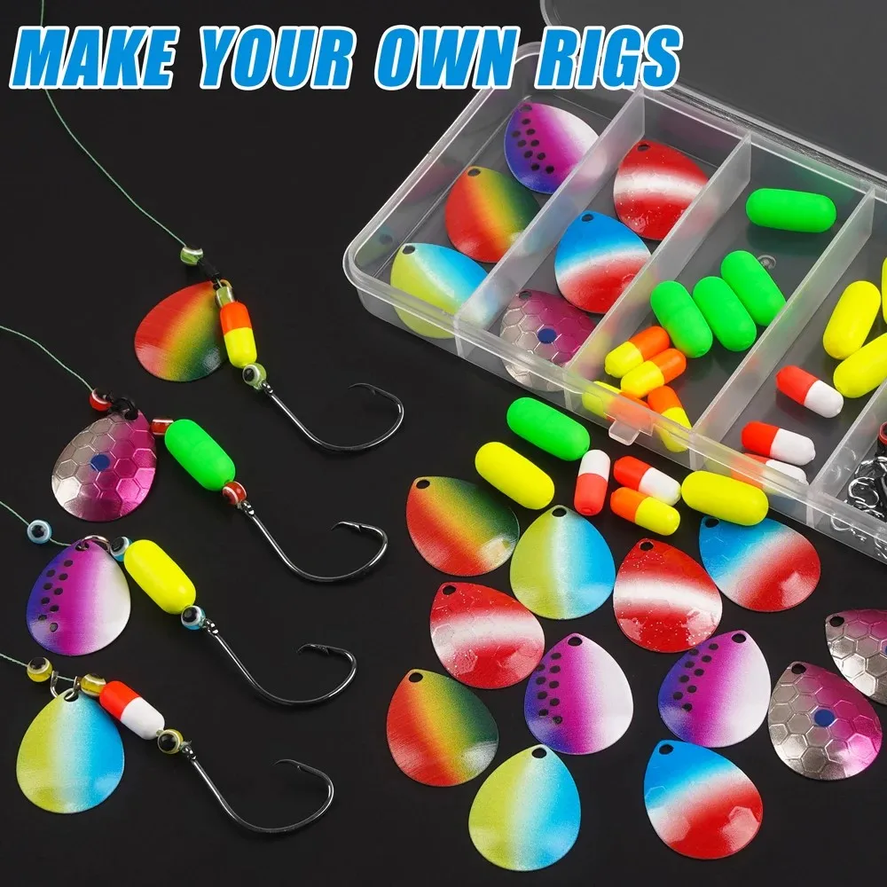 مجموعة صنع حفارات الصيد من Walleye ، غزل الصيد ، لوازم صنع إغراء ، زحافة تلاعب ، شفرات Colorado ، معدات تعويم تلاعب