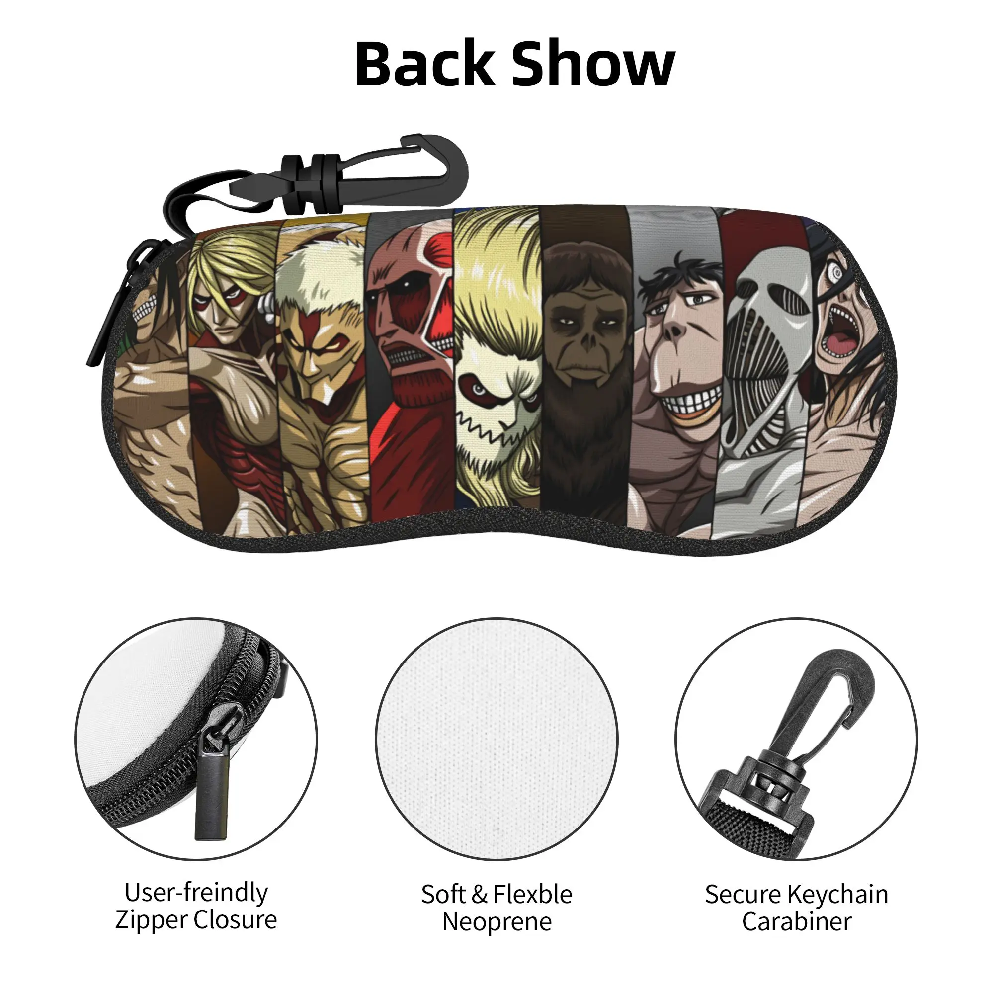 Estuche para gafas de moda Attack on Titan, diseño de Carcasa Colosal Blindada, para mujer y hombre, con diseño de Bestia de Mandíbula, funda para gafas de sol