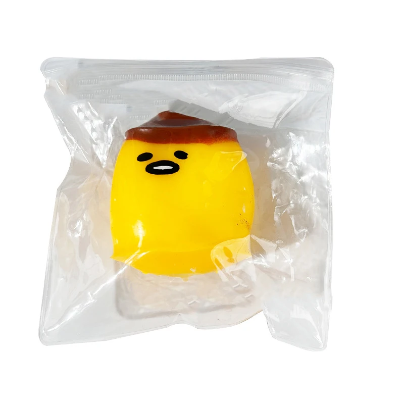 Sanrio Toy Anime Gudetama Nie Nie Le Wholesale Unzip Vent Toy Cute Child Doll Gift Slow Rebound Print Fluid Pudding