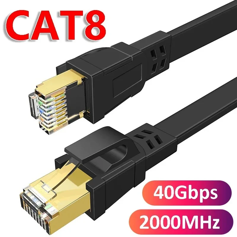 

10PCS/Set 0.5m CAT8 Ethernet Cable 40Gbps 2000MHZ High Speed Network Jumper For Computer Router Pc Ps4 Tv Laptop RJ45 Cord