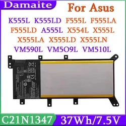 C21N1347 Laptop Battery For ASUS A555SJ X554L X555L X555LD F555UA F555UJ F555UF K555L F554DG F555LF Y583LD W519L 7.5V 37Wh