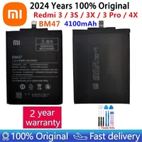 2024 New 100% Original BM47 Full Capacity 4100mAh Battery For Xiaomi Redmi 3 3S 3X Xiao mi Hongmi Redmi 4x Replacement Batteries