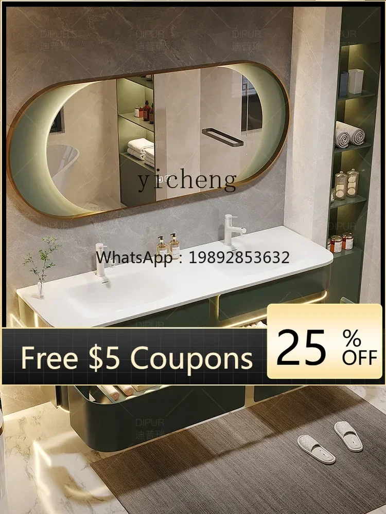 

Integrated Double Basin Bathroom Cabinet Combination Hotel Style Hand Washing Washbasin Washstand New