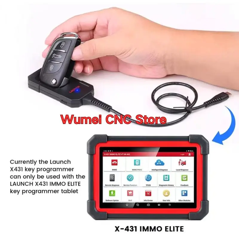 Launch X431 Key Programmer Yuanzheng Key Programmer with Supermodel Chip Smart Card, 4 Keys