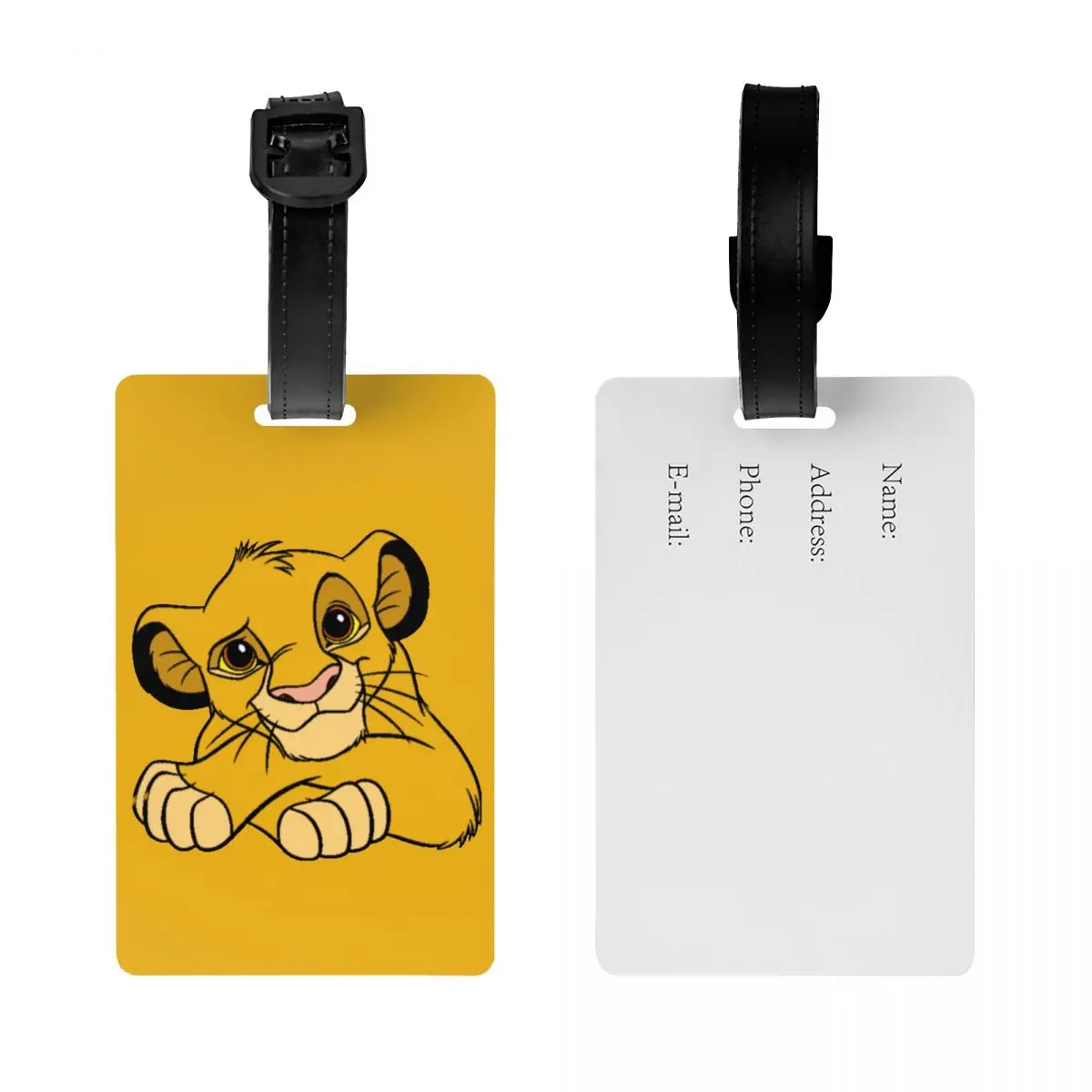 De Leeuw Koning Simba Anime Bagagelabel Met Naamkaart Cartoon Privacy Cover Id Label Voor Reistas Koffer