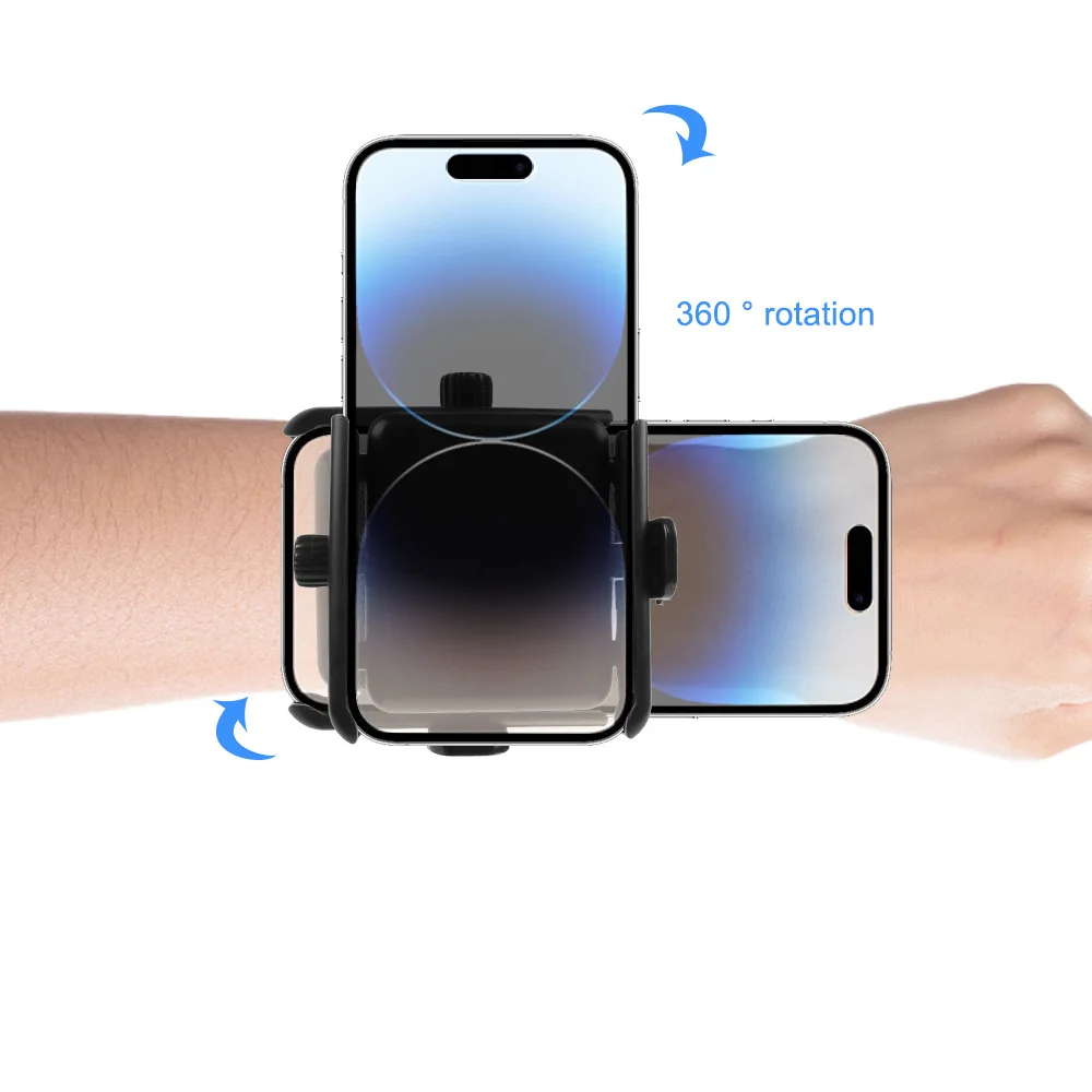 Wrist Phone Holder Mobile Stand Sports Fitness Mobile Phone Wrist Band Rotating Live Wrist Holder Riding Mobile Phone Holder