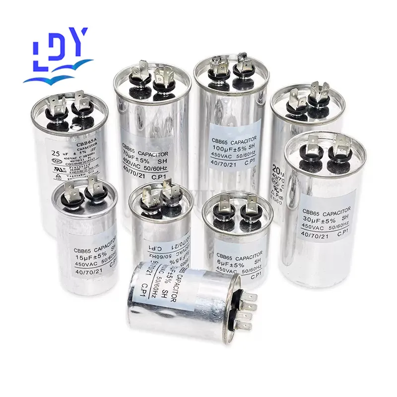 1PCS CBB65 5 uf450v20UF25UF450v30UF 35UF 40UF 450v 45UF 50UF 60UF450V70UF80UF450V air conditioning compressor startup capacitor