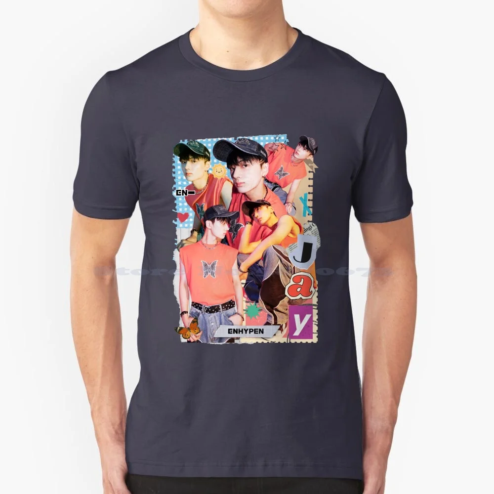 Jay Of T Shirt 100% Cotton Tee Kpop Niki Jay Jake Jungwon Sunoo Heeseung Sunghoon Music Fanart Engene Collage Manifesto