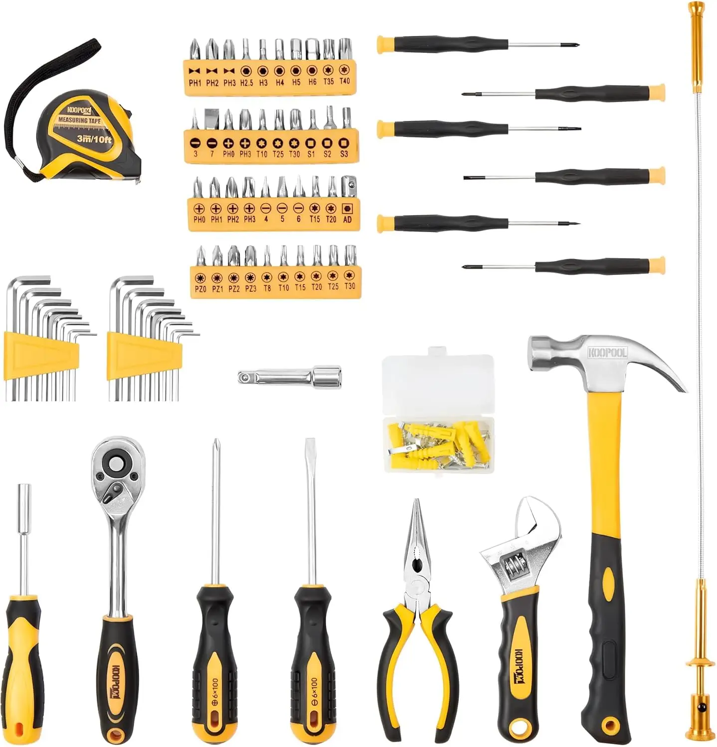 159-Piece Tool Set with Storage Case for Home, Auto Repair, and DIY Projects