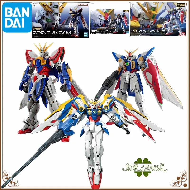 

Bandai Original GUNDAM RG Series WING GOD GUNDAM Anime Action Figure Assembly Model Toys Collectible Model Ornaments Gifts