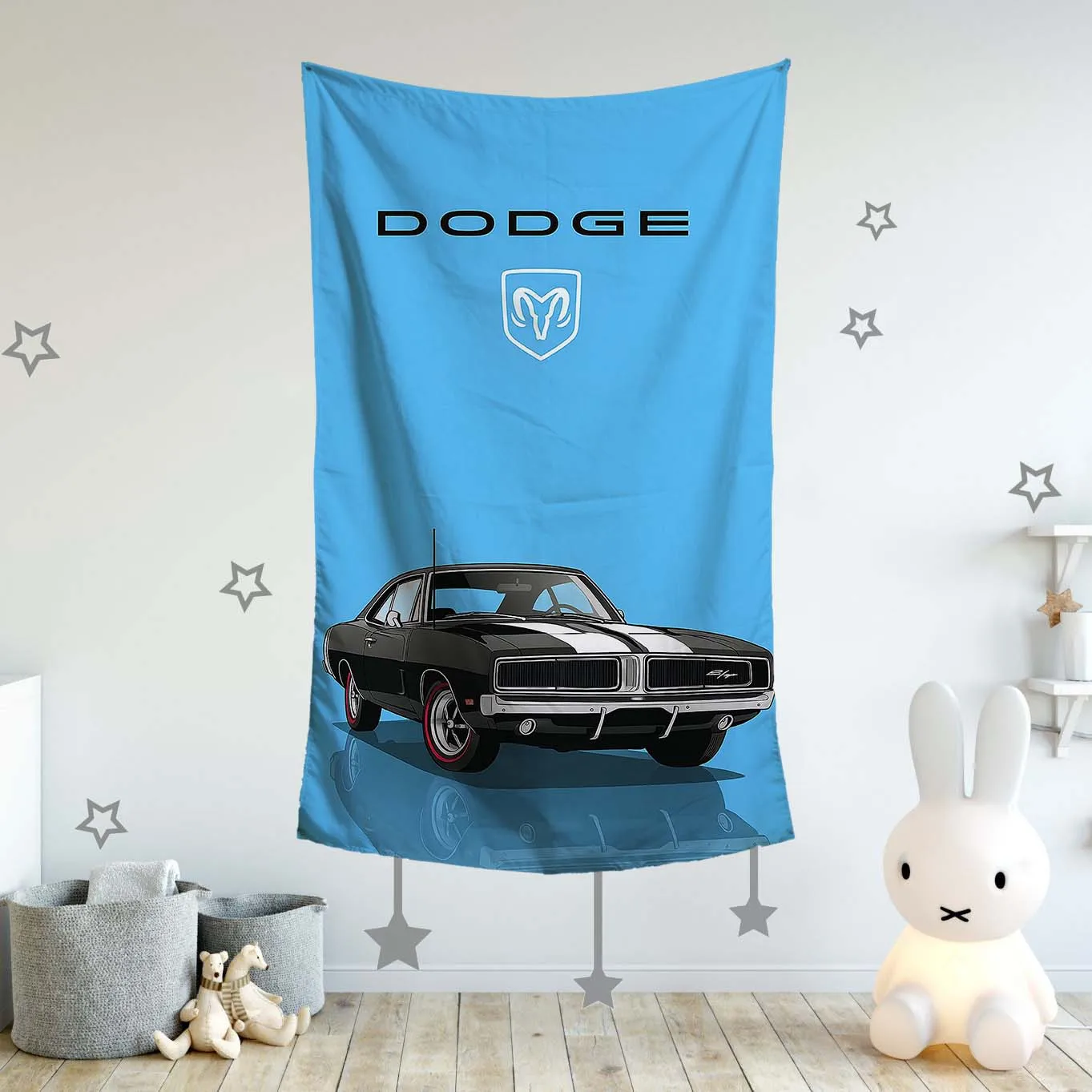 FLAGap 3X5FT Muscle Car Flag Colorful Art Poster Quick Strength Car Design for Garage Decorative Wall Art